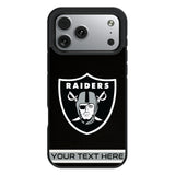 Las Vegas Raiders Personalized Stripe Bump Phone Case for Apple iPhone 17 Series