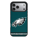 Philadelphia Eagles Personalized Stripe Bump Phone Case for Apple iPhone 17 Series