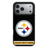 Pittsburgh Steelers Personalized Stripe Bump Phone Case for Apple iPhone 17 Series
