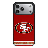San Francisco 49ers Personalized Stripe Bump Phone Case for Apple iPhone 17 Series