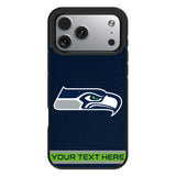Seattle Seahawks Personalized Stripe Bump Phone Case for Apple iPhone 17 Series