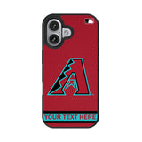 Arizona Diamondbacks Personalized Stripe Bump Phone Case for Apple iPhone 17 Series
