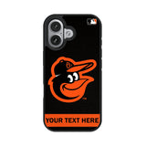 Baltimore Orioles Personalized Stripe Bump Phone Case for Apple iPhone 17 Series