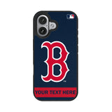 Boston Red Sox Personalized Stripe Bump Phone Case for Apple iPhone 17 Series