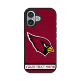 Arizona Cardinals Personalized Stripe Bump Phone Case for Apple iPhone 17 Series