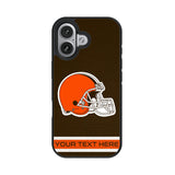 Cleveland Browns Personalized Stripe Bump Phone Case for Apple iPhone 17 Series