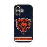 Chicago Bears Personalized Stripe Bump Phone Case for Apple iPhone 17 Series