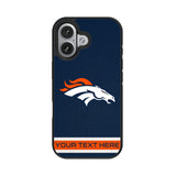 Denver Broncos Personalized Stripe Bump Phone Case for Apple iPhone 17 Series