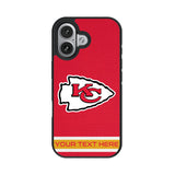 Kansas City Chiefs Personalized Stripe Bump Phone Case for Apple iPhone 17 Series