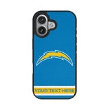 Los Angeles Chargers Personalized Stripe Bump Phone Case for Apple iPhone 17 Series