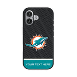 Miami Dolphins Personalized EndZone Plus Bump Phone Case for Apple iPhone 17 Series