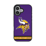 Minnesota Vikings Personalized Stripe Bump Phone Case for Apple iPhone 17 Series