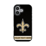 New Orleans Saints Personalized Stripe Bump Phone Case for Apple iPhone 17 Series