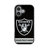 Las Vegas Raiders Personalized Stripe Bump Phone Case for Apple iPhone 17 Series