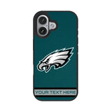 Philadelphia Eagles Personalized Stripe Bump Phone Case for Apple iPhone 17 Series