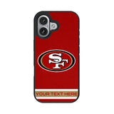 San Francisco 49ers Personalized Stripe Bump Phone Case for Apple iPhone 17 Series