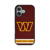 Washington Commanders Personalized Stripe Bump Phone Case for Apple iPhone 17 Series