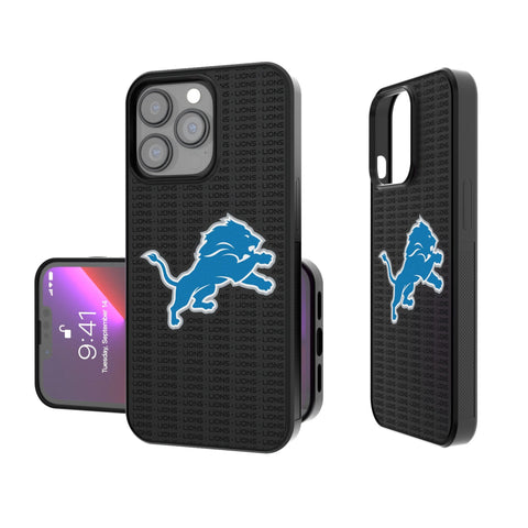 Detroit Lions Text Backdrop Bump Phone Case