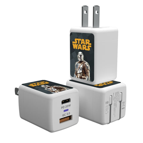 Star Wars: The Mandalorian Din Djarin Color Block USB A/C Charger