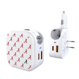 University of Alabama Crimson Tide Script A Fashion Pattern 2 in 1 USB Charger