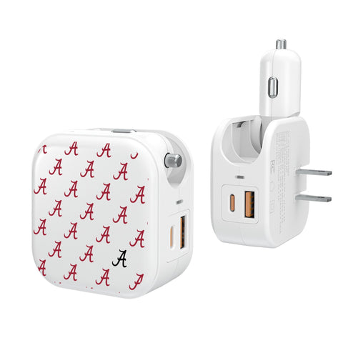 University of Alabama Crimson Tide Script A Fashion Pattern 2 in 1 USB Charger-0