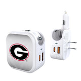 University of Georgia Bulldogs Linen 2 in 1 USB Charger