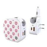 University of Georgia Bulldogs Uga Fashion Pattern 2 in 1 USB Charger