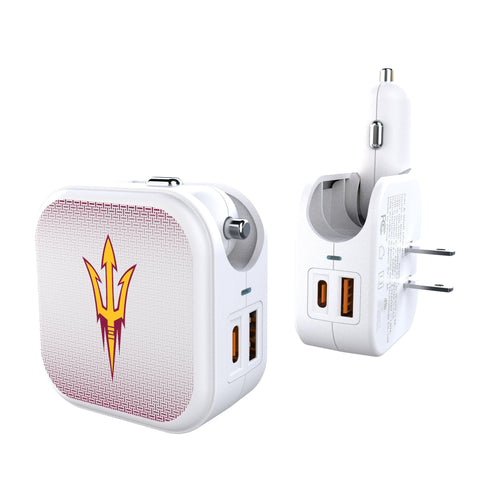 Arizona State University Sun Devils Linen 2 in 1 USB Charger