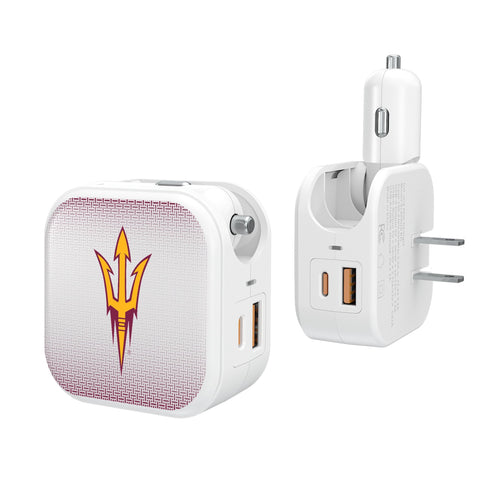 Arizona State University Sun Devils Linen 2 in 1 USB Charger-0