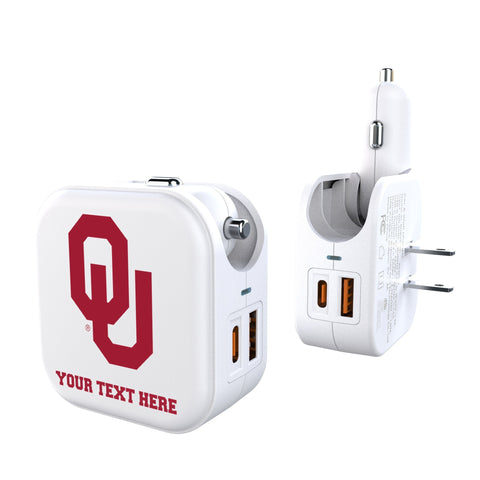 University of Oklahoma Sooners Personalized Insignia 2 in 1 USB Charger