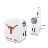 University of Texas Longhorns Personalized Insignia 2 in 1 USB Charger