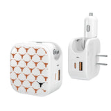 University of Texas Longhorns Fashion Pattern 2 in 1 USB Charger