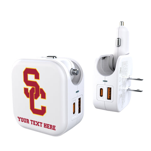 University of Southern California Trojans Personalized Insignia 2 in 1 USB Charger