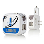 Detroit Lions Retro Passtime 2 in 1 USB Charger-0