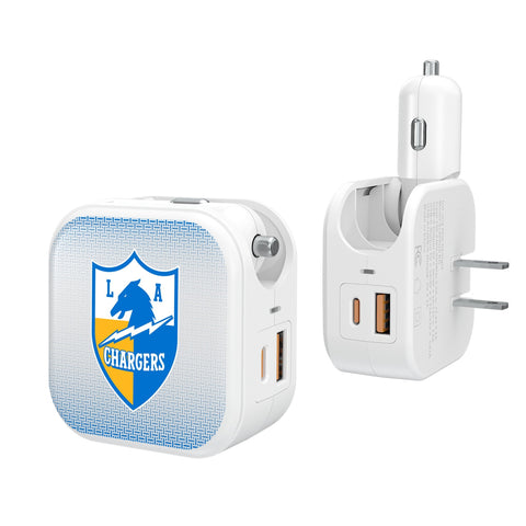 Los Angeles Chargers Historic Collection Linen 2 in 1 USB Charger-0