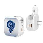 Los Angeles Rams Historic Collection Linen 2 in 1 USB Charger-0