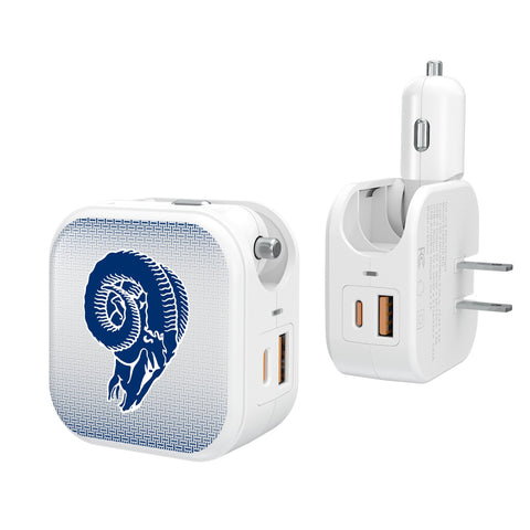 Los Angeles Rams Historic Collection Linen 2 in 1 USB Charger-0