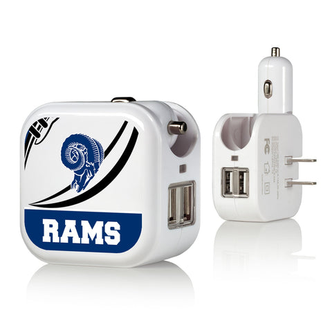 Los Angeles Rams Passtime 2 in 1 USB Charger-0