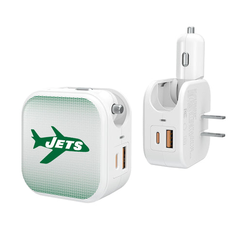 New York Jets 1963 Historic Collection Linen 2 in 1 USB Charger