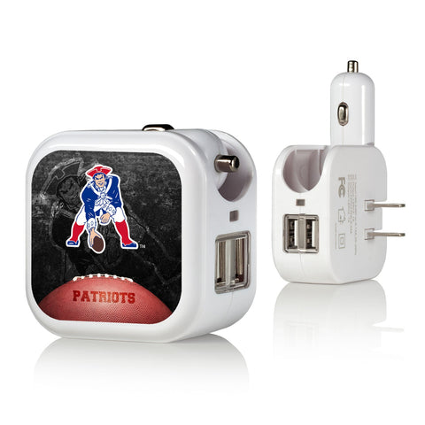 New England Patriots Legendary 2 in 1 USB Charger-0