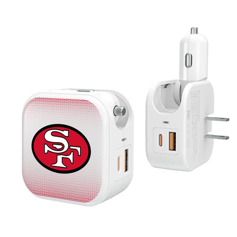 San Francisco 49ers Historic Collection Linen 2 in 1 USB Charger-0