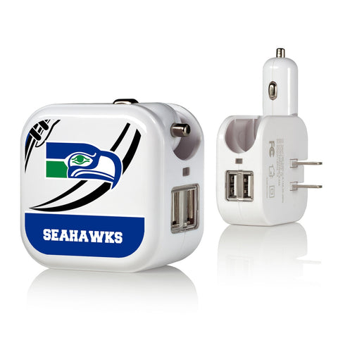 Seattle Seahawks Passtime 2 in 1 USB Charger-0