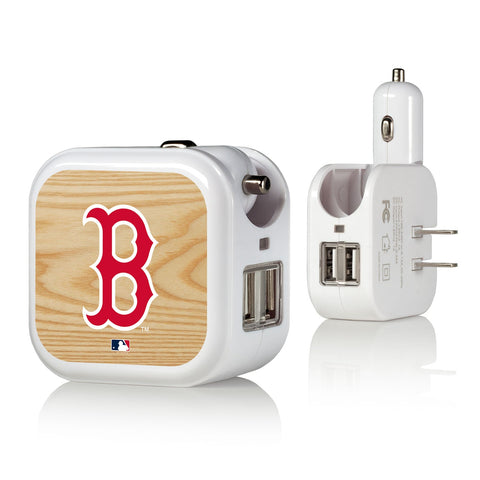 Boston Red Sox Red Sox Wood Bat 2 in 1 USB Charger-0