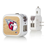 Cleveland Guardians Wood Bat 2 in 1 USB Charger-0