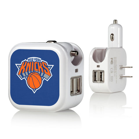 New York Knicks Solid 2 in 1 USB Charger-0