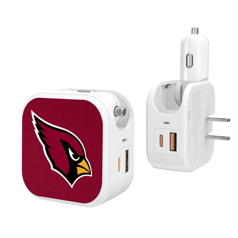 Arizona Cardinals Solid 2 in 1 USB Charger