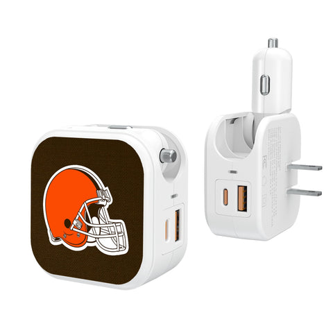 Cleveland Browns Solid 2 in 1 USB Charger
