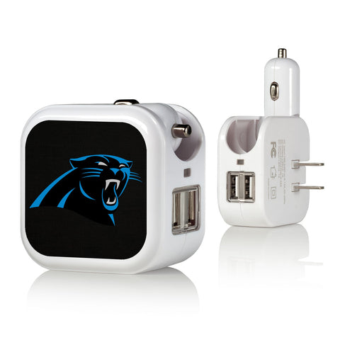 Carolina Panthers Solid 2 in 1 USB Charger-0