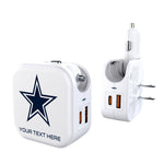 Dallas Cowboys Personalized Insignia 2 in 1 USB Charger