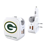 Green Bay Packers Personalized Insignia 2 in 1 USB Charger